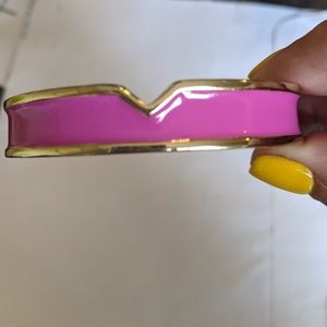 Sam Edelman pink and gold bangle bracelet OS